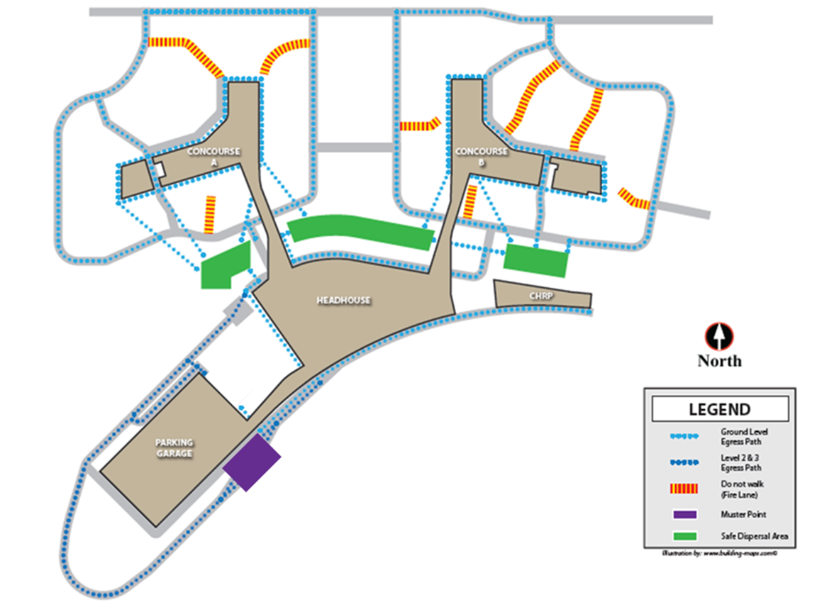 LaGuardia's Terminal B EVAC Map