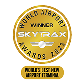 Skytrax World Airport Awards 2023 Winner - World's Best New Airport Terminal logo