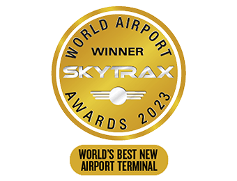 Skytrax World Airport Awards 2023 Winner - World's Best New Airport Terminal logo